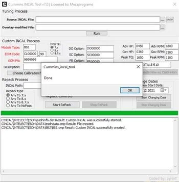 Cummins Incal Tool V7